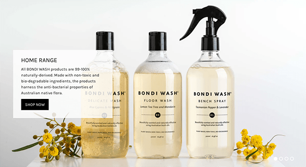 Bondi Wash provides a range of natural products.